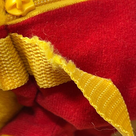 Disney Winnie The Pooh 16" Plush Backpack Vintage Yellow Straps Zipper Back - Picture 9 of 10